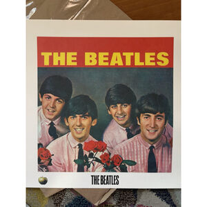 ‘The Beatles with Roses’ Litho - 20”x20” - Mint Condition